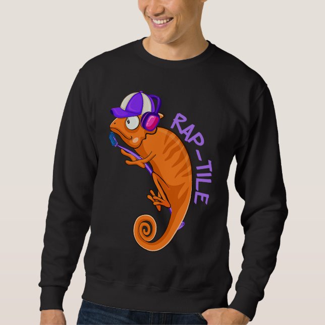 Sweatshirt Rap tile Rapper Reptile Lover Hip hop Music Herpet (Devant)