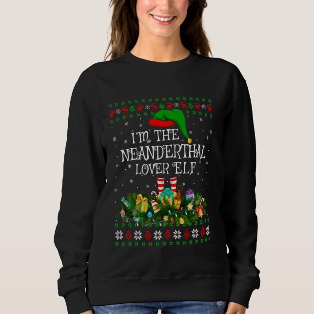 Sweatshirt Rapprocher Famille Vilain Je Suis Le Neandertal El (Devant)