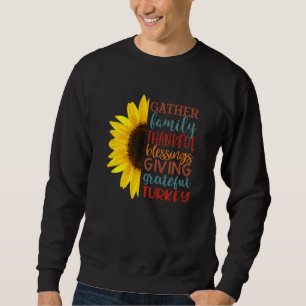 Sweatshirt Rassembler Famille Reconnaissant Bénédictions Donn
