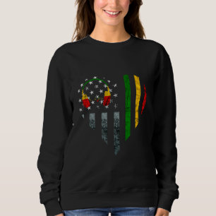 Sweatshirt Rasta Reggae Usa Drapeau Américain Musique Rastafa