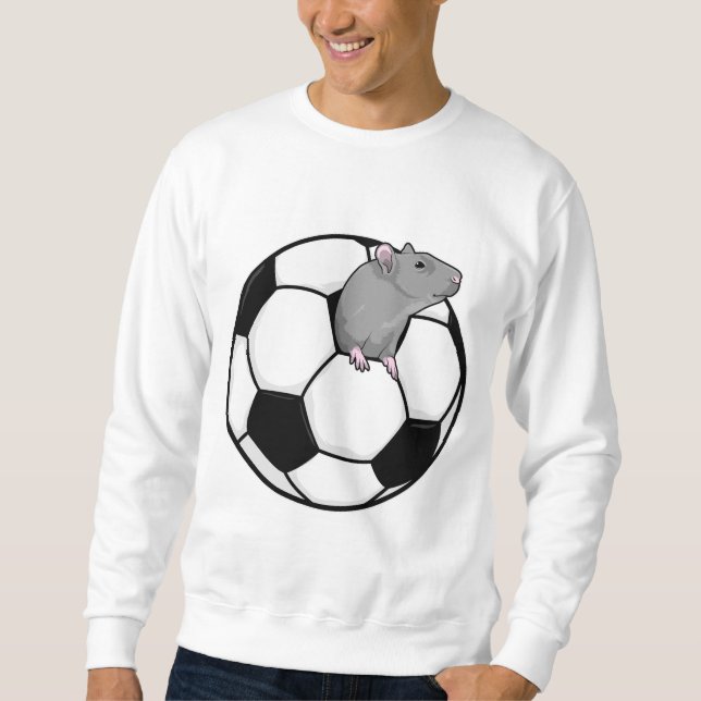 Sweatshirt Rat avec balle de football (Devant)