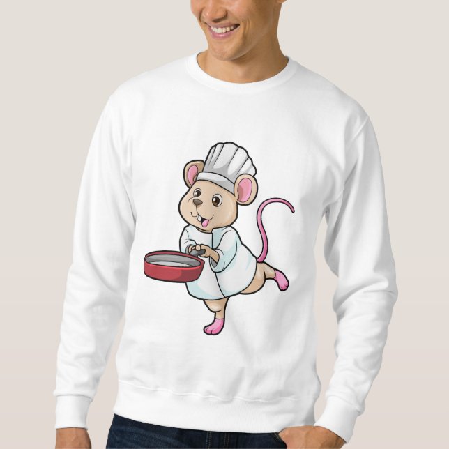 Sweatshirt Rat comme Cuire avec Pan & Cuisine casquette (Devant)
