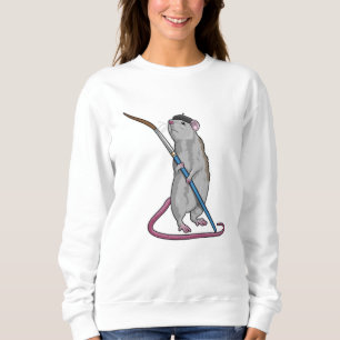 Sweatshirt Rat comme Peintre avec pinceau