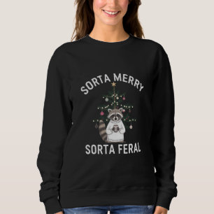 Sweatshirt Raton de Noël plutôt joyeux plutôt sauvage Noël