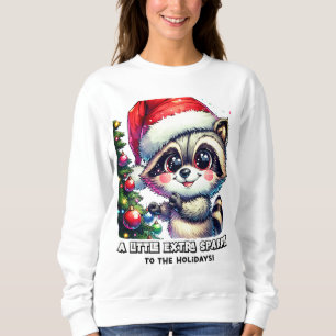 Sweatshirt Raton laveur festif étalant la joie des vacances