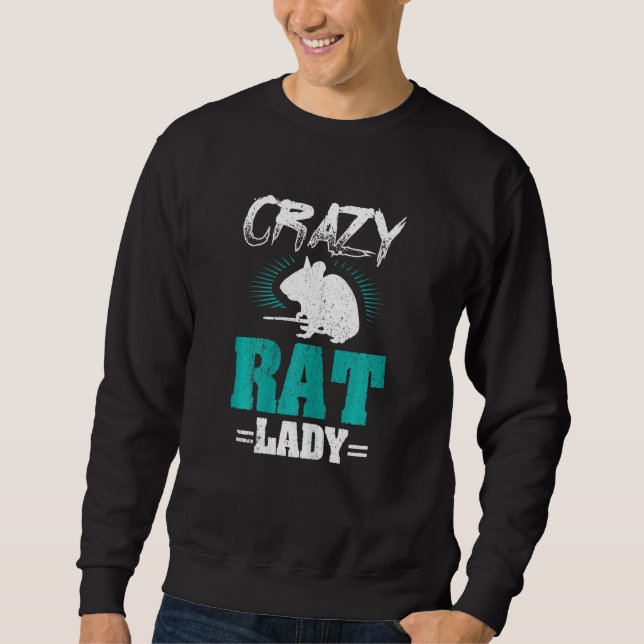 Sweatshirt Rats S Crazy Rat Lady (Devant)