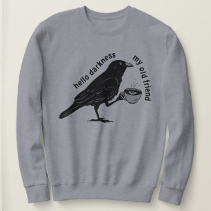 Sweatshirt Raven Crow Café Automne   Jamais plus Poète Gothiq