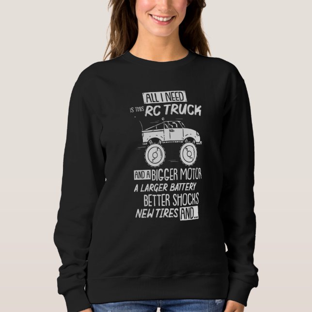 Sweatshirt Rc Racing Rc Camion Radio Contrôlée Rc Voiture Dit (Devant)