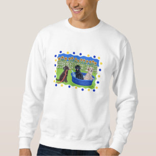 Sweatshirt Réception au bord de la piscine drôle Labradors