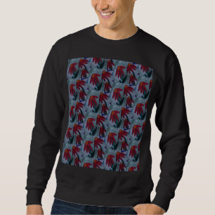 Sweatshirt Red Daisies