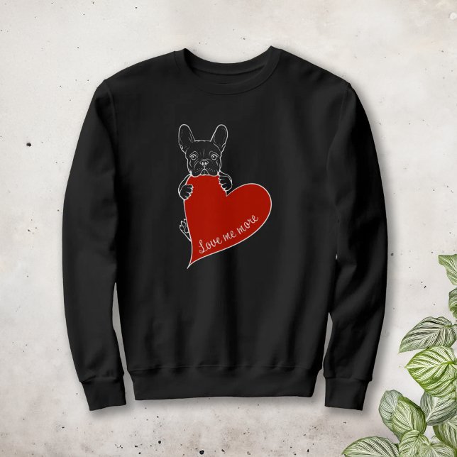 Sweatshirt Red Heart French Bulldog (Créateur téléchargé)