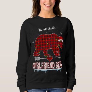 Sweatshirt Red Plaid Buffalo Girfriend Oear Pajama de Noël