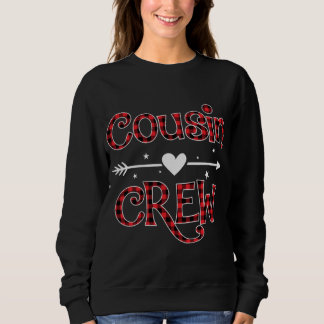 Sweatshirt Red Plaid Cousin Crew drôle Famille correspondant 