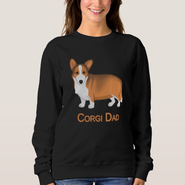 Sweatshirt Red Sable Cardigan Welsh Corgi Papa Chien (Devant)