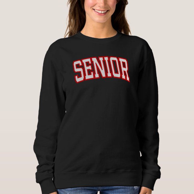 Sweatshirt Red Senior College Football Costume Coach Student  (Devant)
