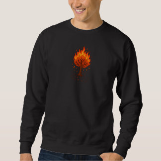Sweatshirt Red Tree Art T-Shirt – Minimal Nature Design, Mode