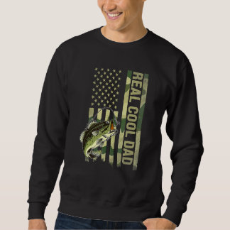 Sweatshirt Reel Cool Papa Pêche Vintage Us Drapeau Fête des p