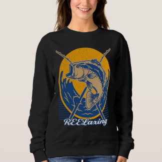 Sweatshirt REELaxing Fishing Motivational Quote Fisherman Ins