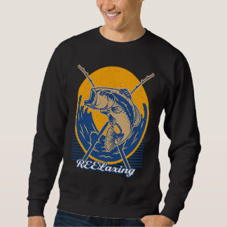 Sweatshirt REELaxing Fishing Motivational Quote Fisherman Ins