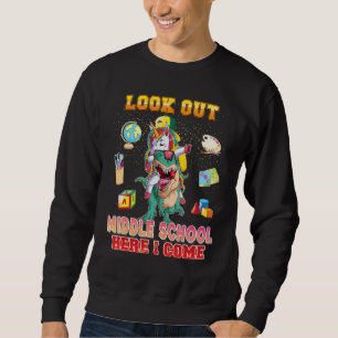 Sweatshirt Regarde École Intermédiaire Me Voici Licorne Dinos