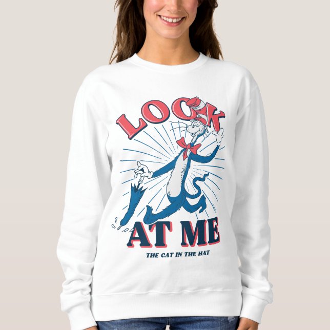 Sweatshirt Regarde-Moi Chat Dans Le Casquette (Devant)