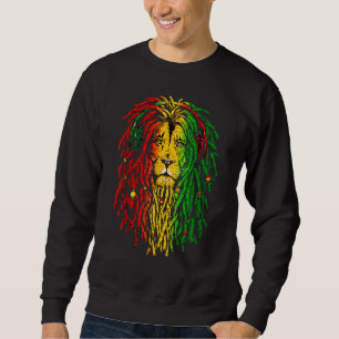 Sweatshirt Reggae Rasta Lion Rastafarian Lion Reggae Musique
