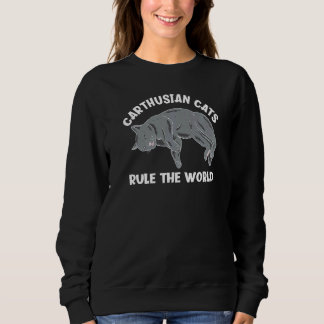 Sweatshirt Régner sur le monde Chat chartreux