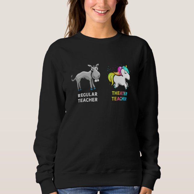 Sweatshirt Regular Teacher Donkey Theater Teacher Unicorn (Devant)