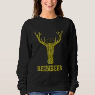 Sweatshirt Reinbeer Reindeer Drôle Tacky Bière de Noël