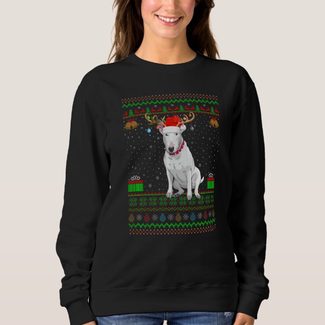 Sweatshirt Reindeer Santa Hat Correspondant taureau moche Ter (Devant)