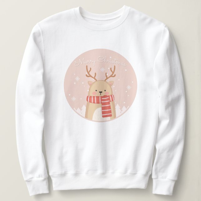 Sweatshirt Reinder de Noël (Design devant)