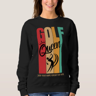 Sweatshirt Reine de GOLF Féminine Couleurs Vintage Nom Person