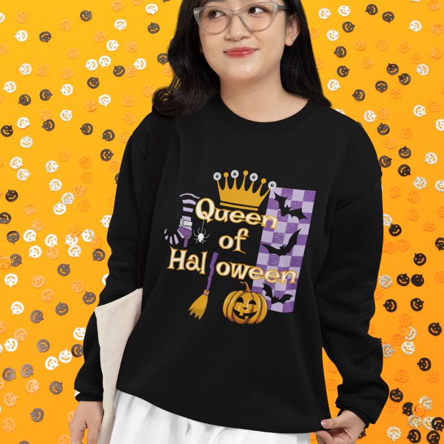 Sweatshirt Reine d'Halloween (This item is for display purposes only to illustrate the design element. )