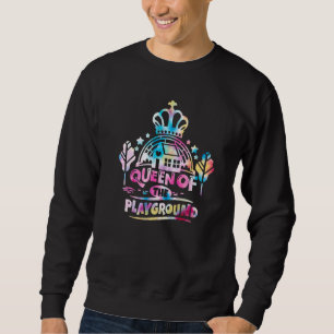 Sweatshirt Reine Du Terrain De Jeu Tie Dye Arc-En-Ciel Retour