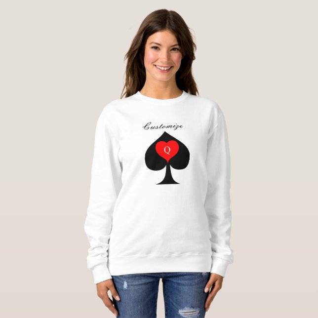 Sweatshirt Reine noire des pique-niques Coeur rouge Thunder_C (Devant entier)