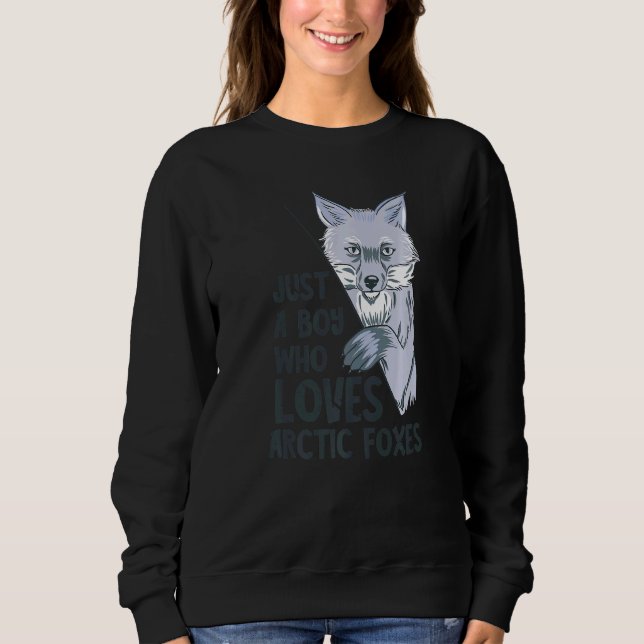 Sweatshirt Renard arctique juste un garçon renard animal anta (Devant)