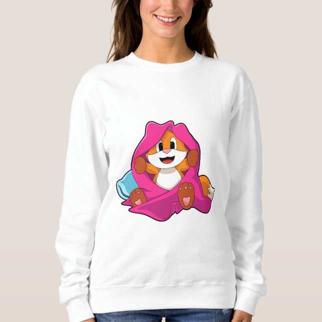 Sweatshirt Renard avec Coussin et couverture (Devant)