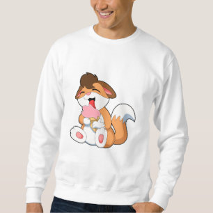 Sweatshirt Renard avec crème glacée fraise