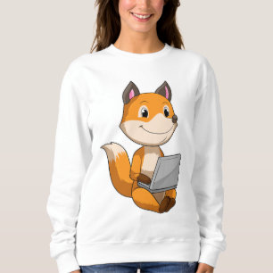Sweatshirt Renard avec ordinateur portable