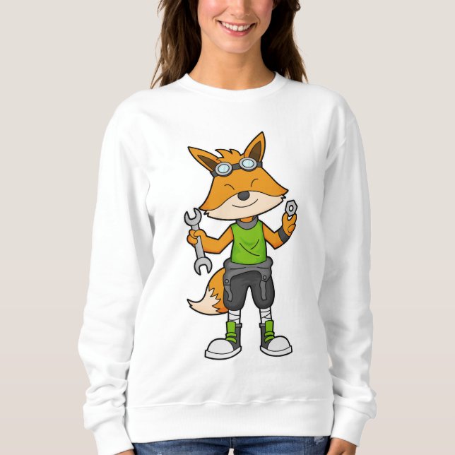 Sweatshirt Renard comme Mécanique avec clé & noix (Devant)