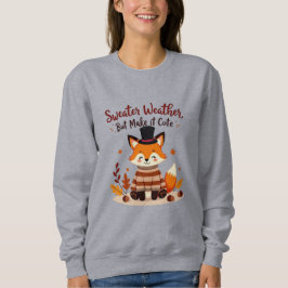 Sweatshirt Renard douillet et mignon en chandail d'automne