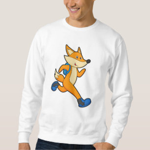 Sweatshirt Renard en course avec sac à dos