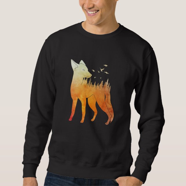Sweatshirt Renard forêt renard chasseur chasse Renard  2 (Devant)