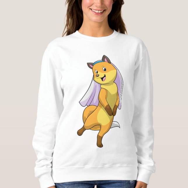 Sweatshirt Renard marié avec voile (Devant)