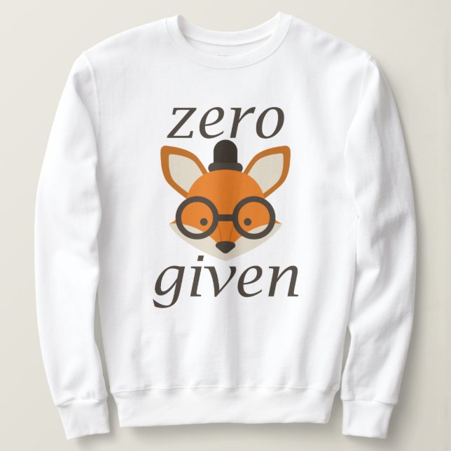 Sweatshirt Renard zéro donné (Design devant)
