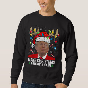 Sweatshirt Rendre Noël super à nouveau drôle Trump Xmas neige