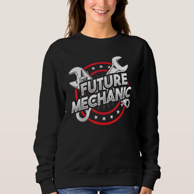 Sweatshirt Réparation automobile mécanique future (Devant)