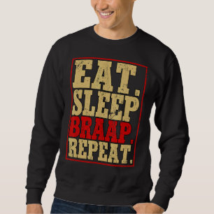 Sweatshirt Répéter le rabat du sommeil Motocross Dirt Bike