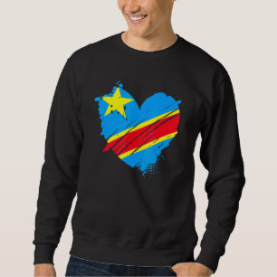 Sweatshirt République Démocratique Du Congo Drapeau Je L'Aime