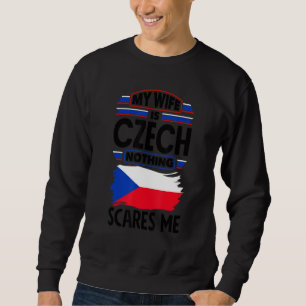 Sweatshirt République tchèque Drapeau tchèque Ma femme est tc